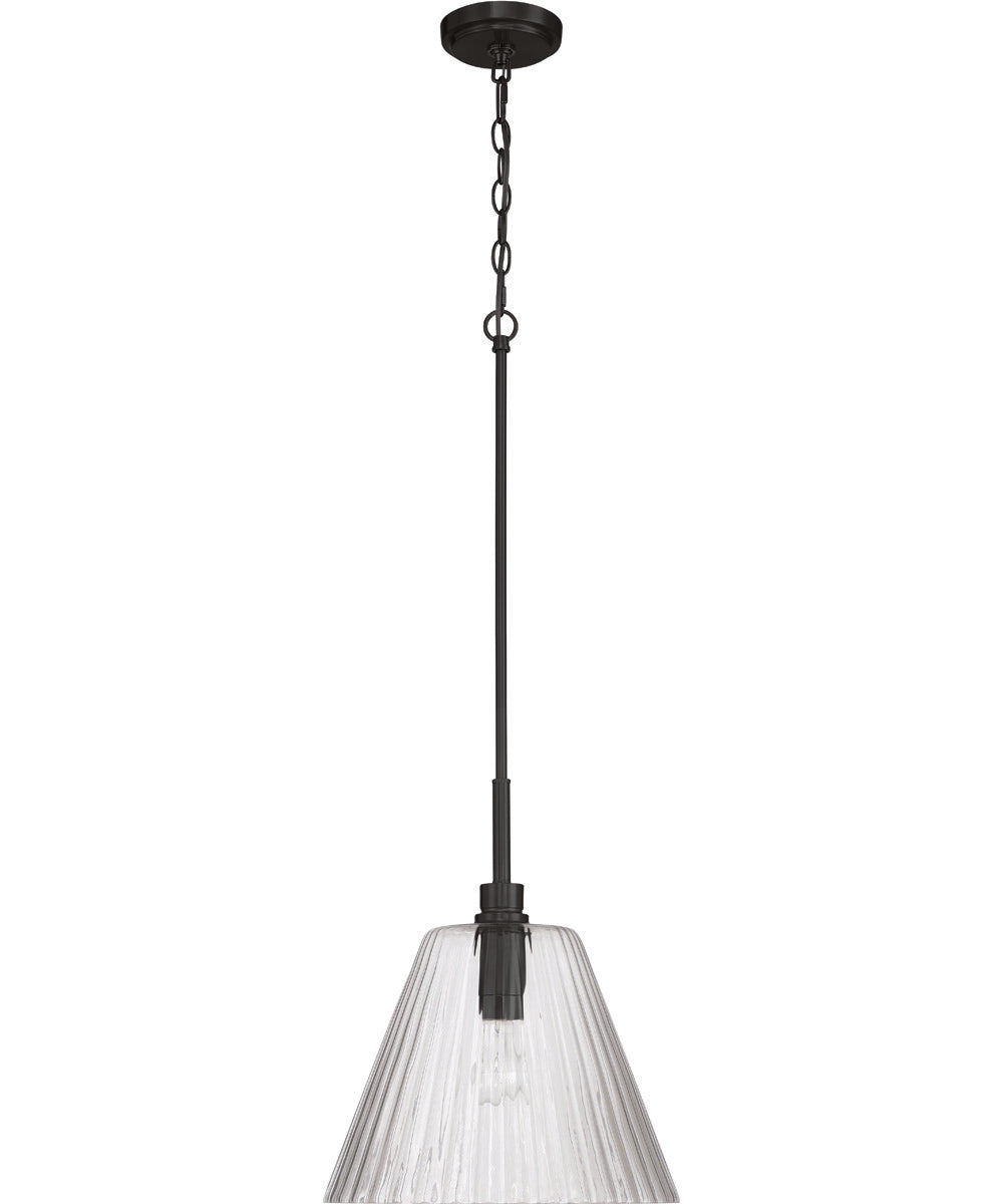 Pleated 1-Light Lighting Flat Black