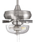 EOS 2 Light Clear Bowl 52" Ceiling Fan 2-Light Fan Brushed Polished Nickel