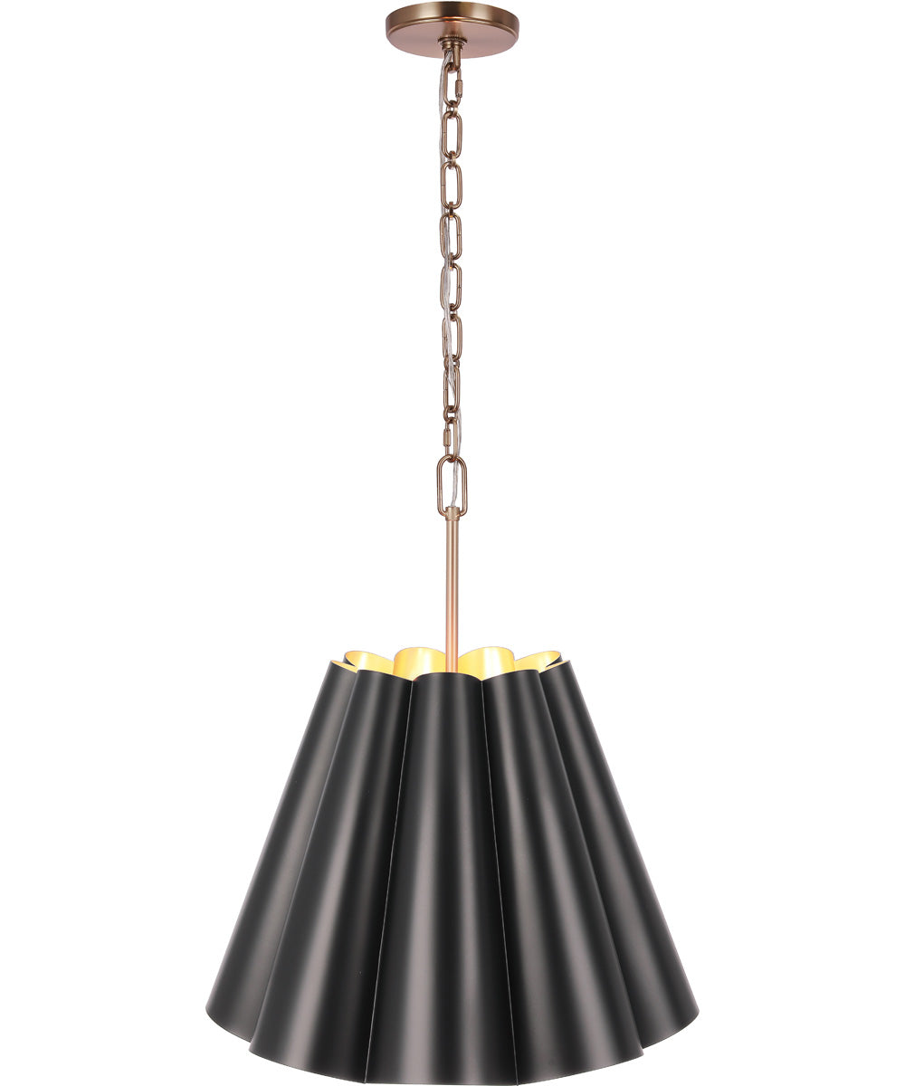 Poppie 3-Light Lighting Flat Black/Satin Brass