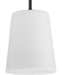 Clarion 1-Light Etched White Pendant P500429 Matte Black