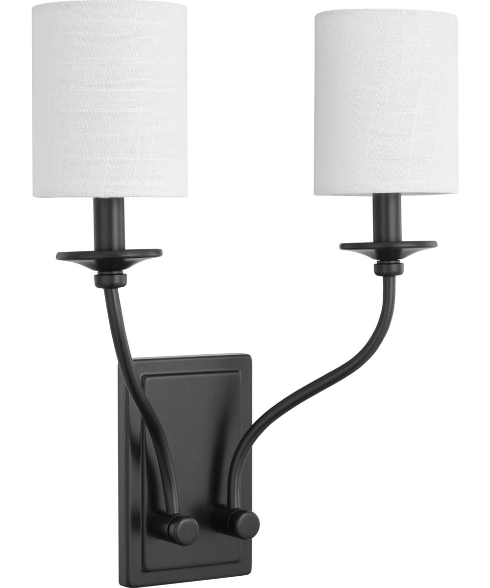 Bonita Black 2-Light Wall Sconce Matte Black
