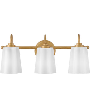 Honey 3-Light Medium Three Light Vanity in Distressed Brass