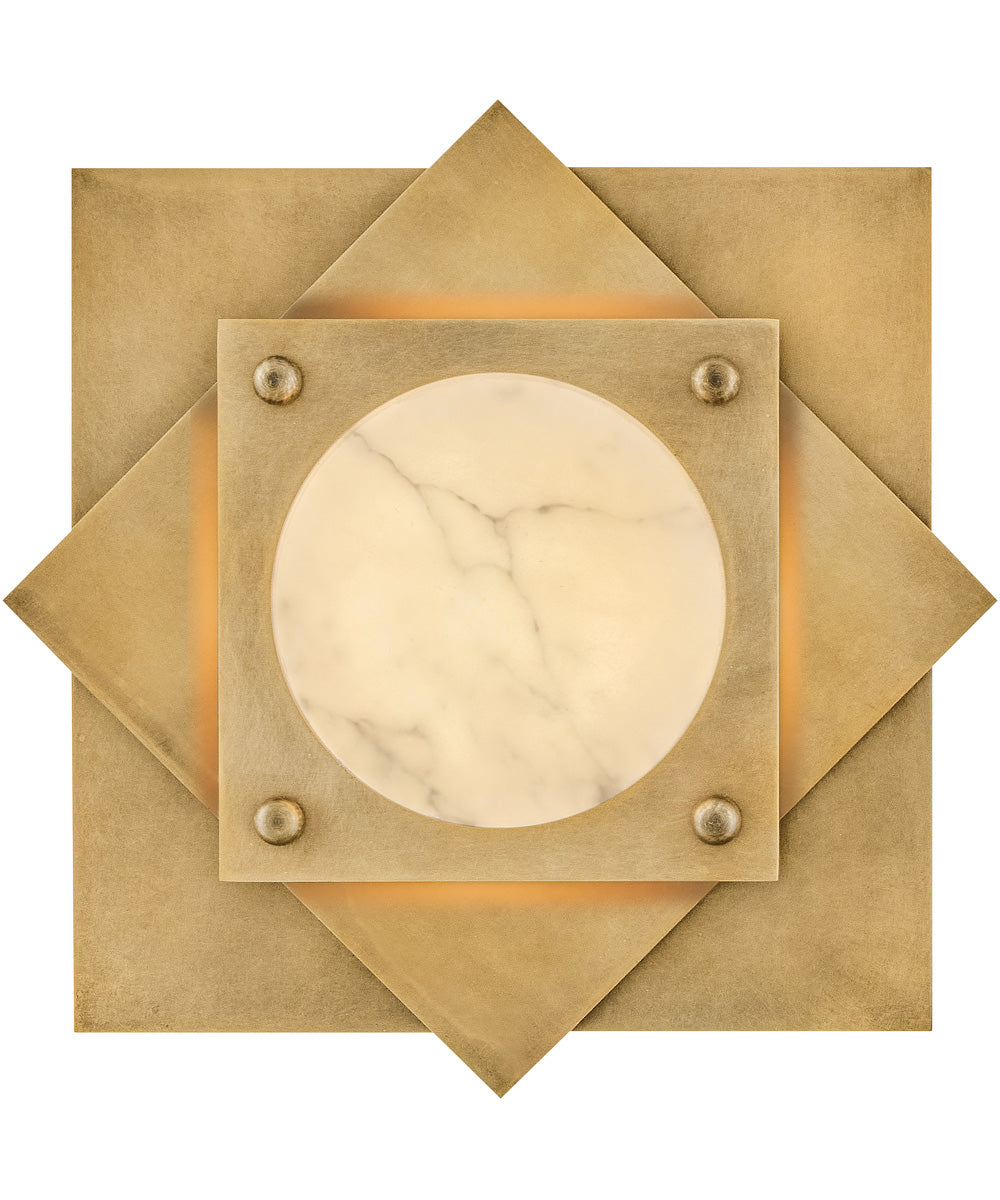 Claude LED-Light Small LED Flush Mount in Heritage Brass