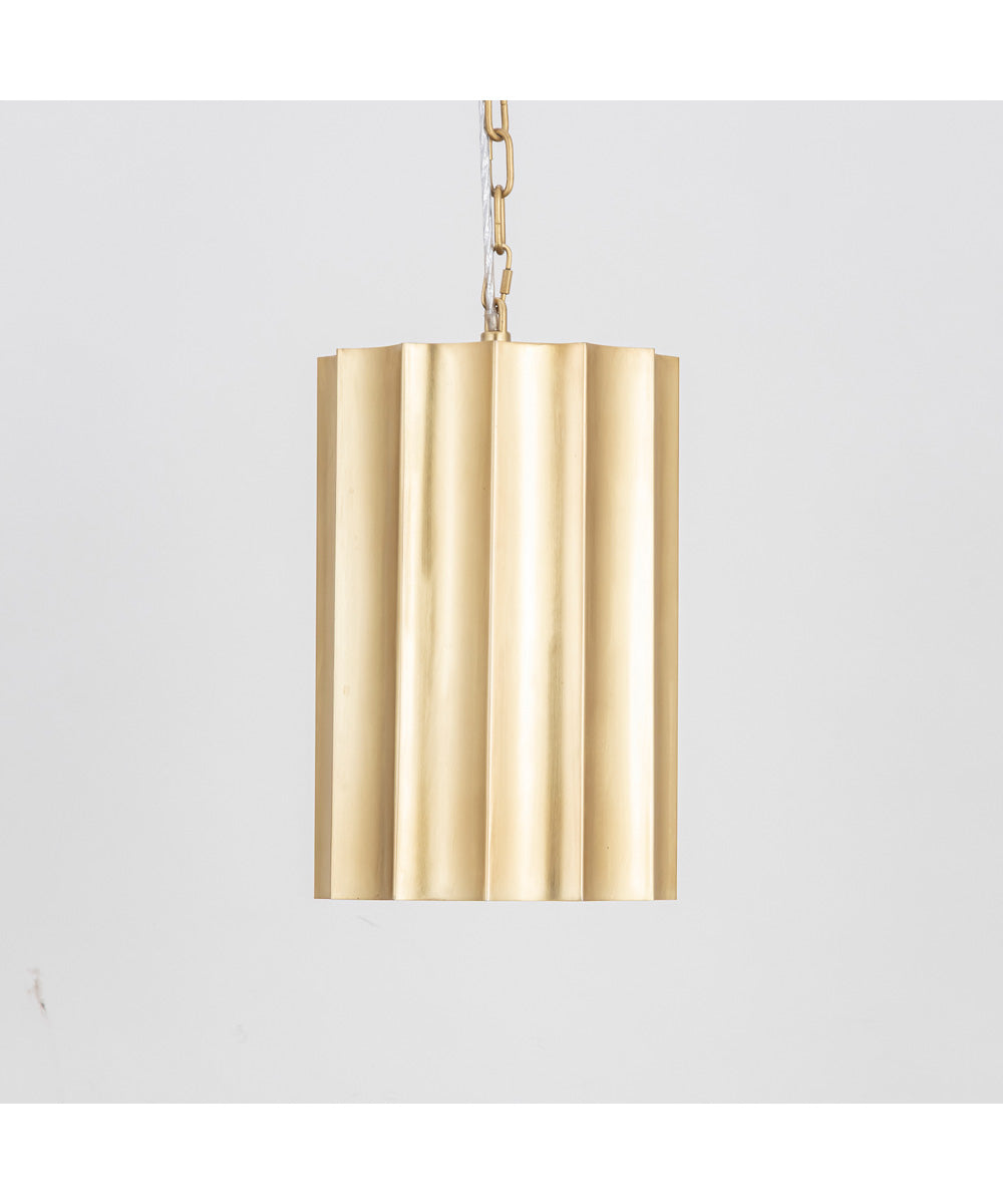 Allegra 1-Light Mini Pendant Weathered Brass