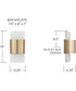 Sidney 1-Light Sconce White Marble and Matte Brass