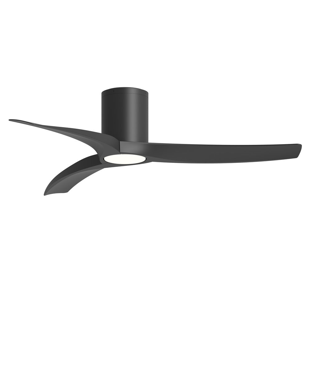 Drifter 52 inch Outdoor Hugger Fan w LED Black