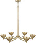 Francesca 6-Light Chandelier Feathered Gold