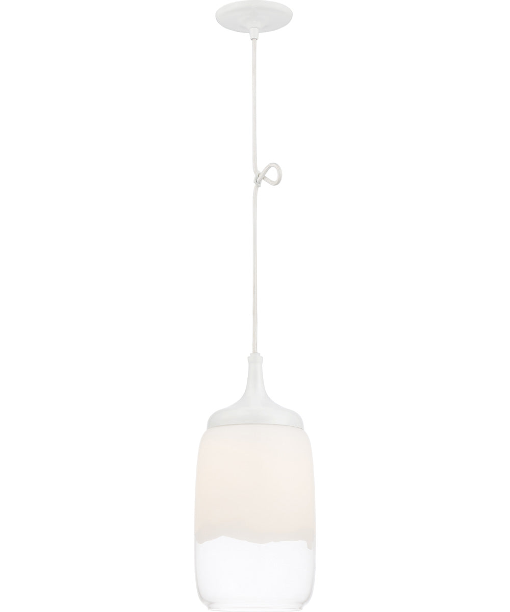 8"W Horizon 1-Light Pendant White