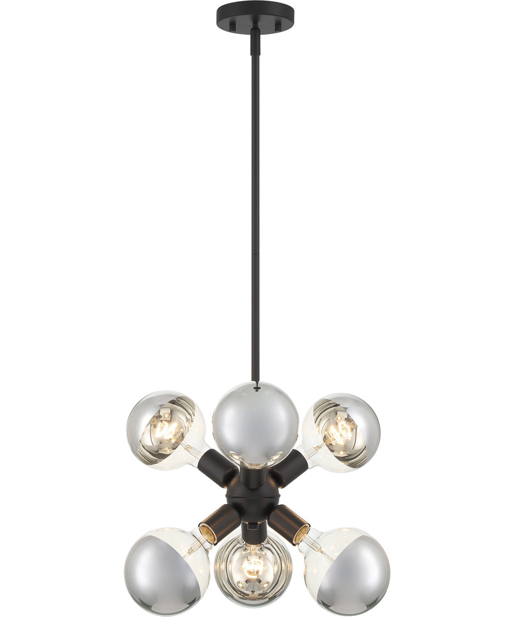 Gambit 6 Light Pendant Matte Black