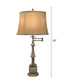 34"H Amber Tortise Shell Signature by Stiffel Swivel Table Lamp, 3-Way