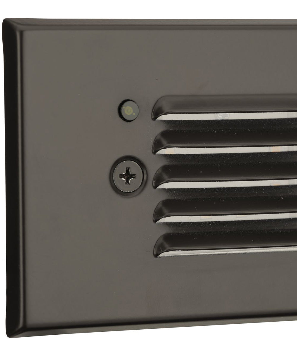 LED Indoor/Outdoor Integrated LED Wall or Step Light with Photocell Antique Bronze
