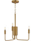 Abner 3-Light Chandelier Natural Aged Brass