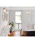 Adley 3-Light Etched White Glass Semi-Flush Convertible Light Satin Brass