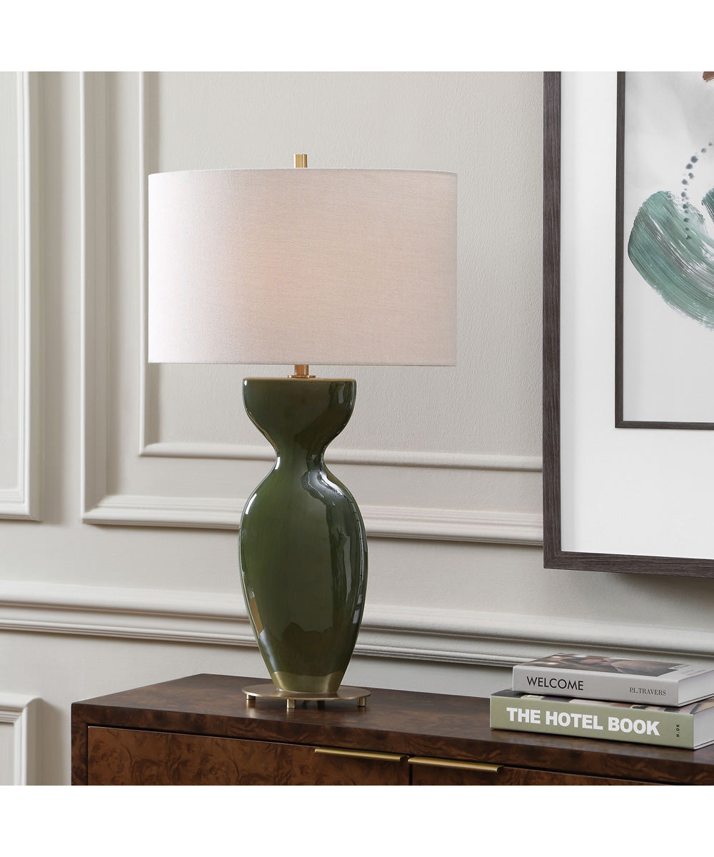 Curhan Green Glaze Table Lamp