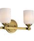 Solara 2-Light Vanity & Wall Natural Brass