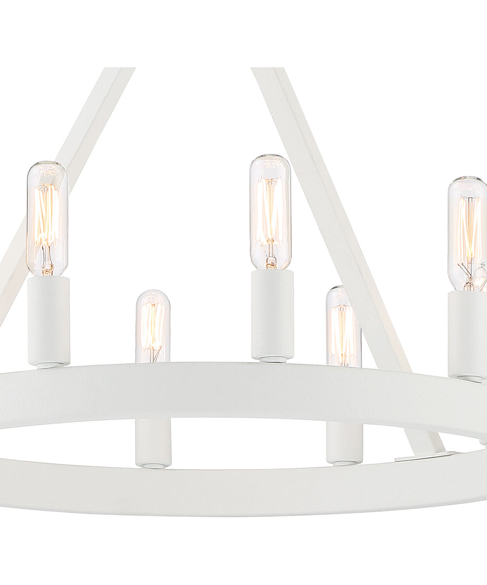Carousel 10 Light Chandelier Matte White