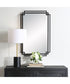 22x34" Wall Mirror in Matte Black
