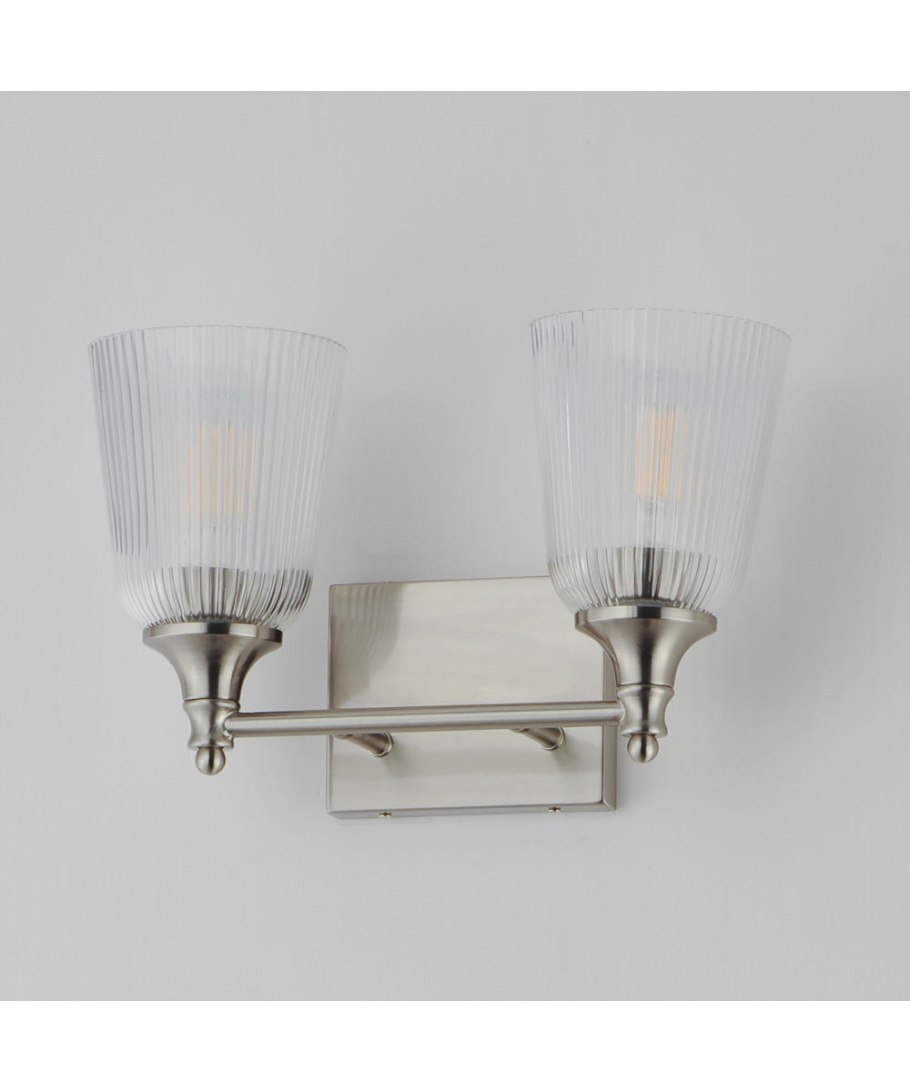 Julip 2-Light Bath Vanity Satin Nickel