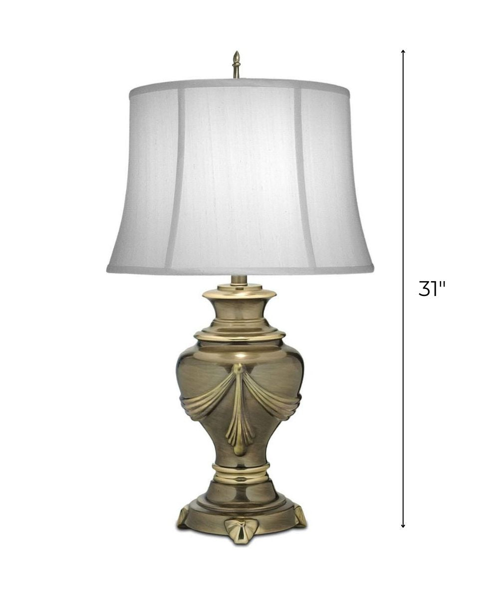 31"H 3-Way Table Lamp Roman Bronze