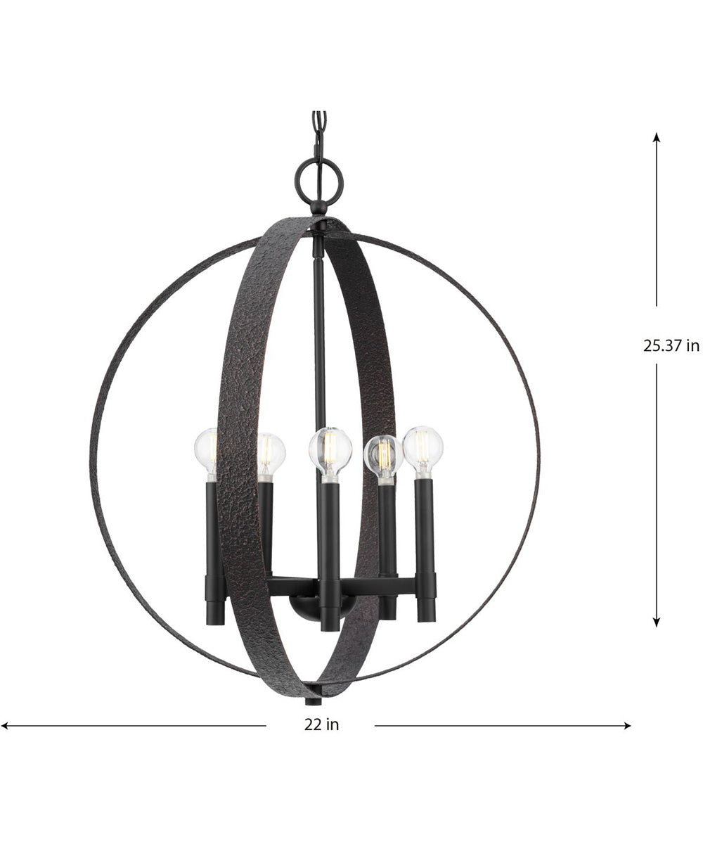 Allegheny 5-Light Pendant Matte Black
