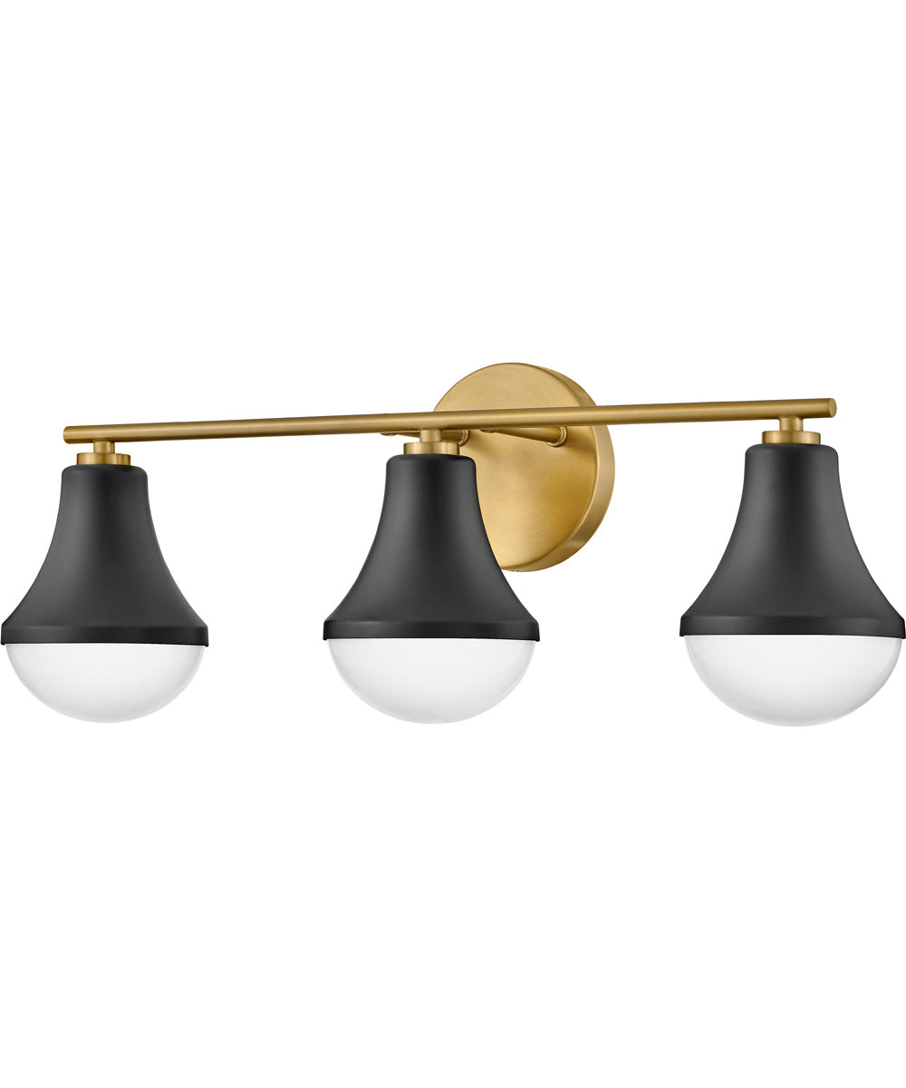 Haddie 3-Light Medium Three Light Vanity in Black