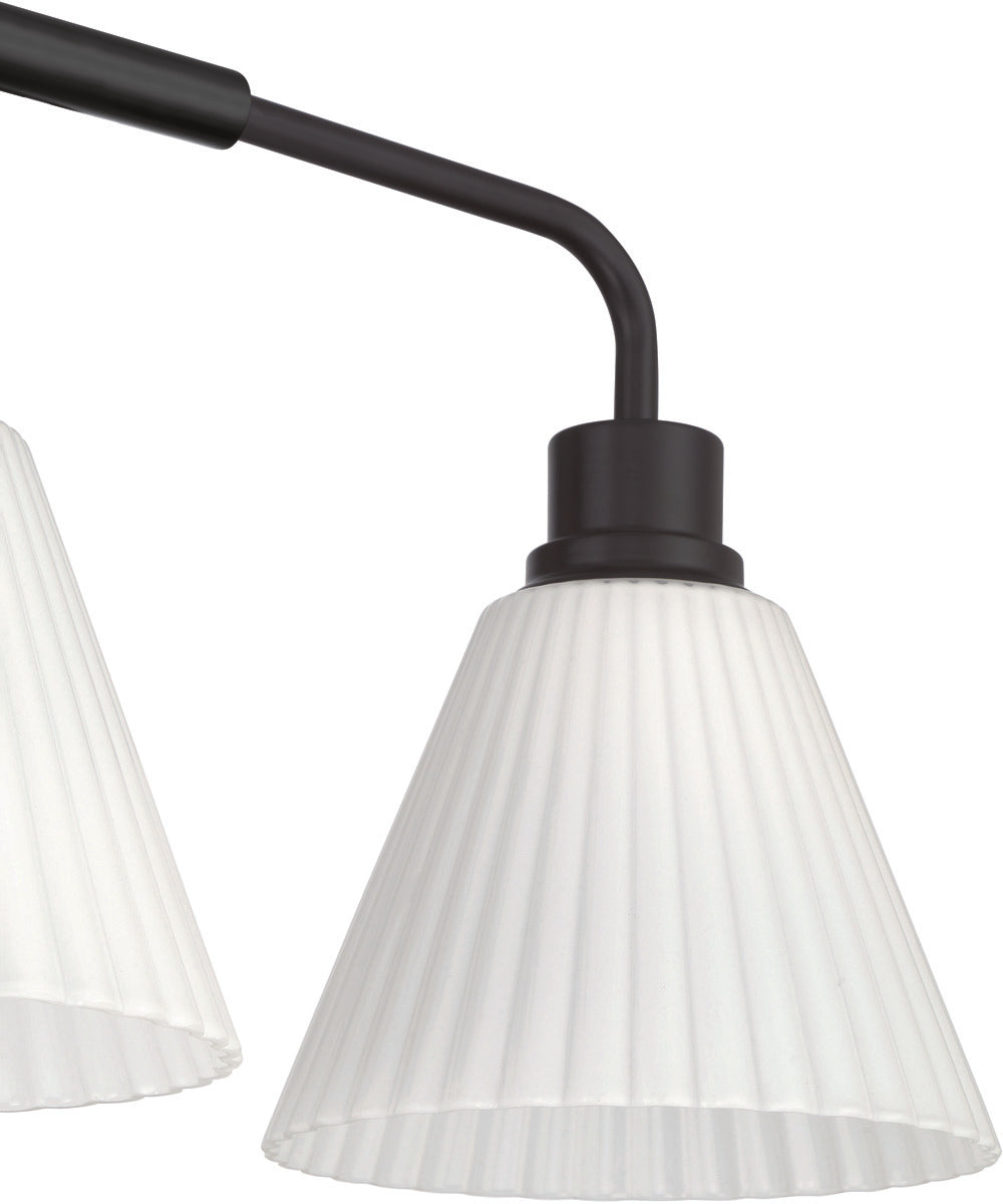Pleated II 3-Light Lighting Flat Black