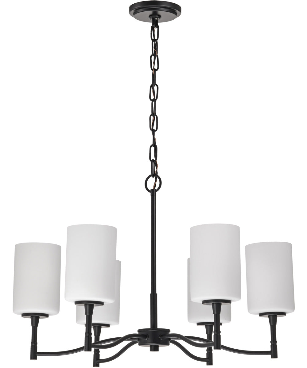Liam 6-Light Chandelier Matte Black