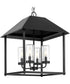 Chapel 4-Light Modern Farmhouse Outdoor Living Pendant Textured Black