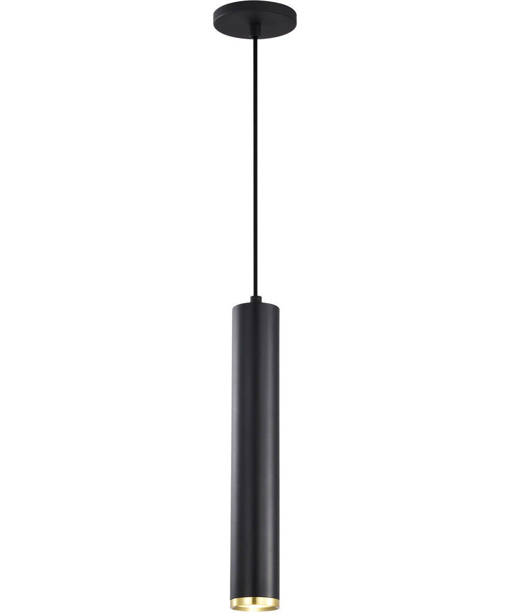 Century  Pendant Matte Black / Brushed Brass