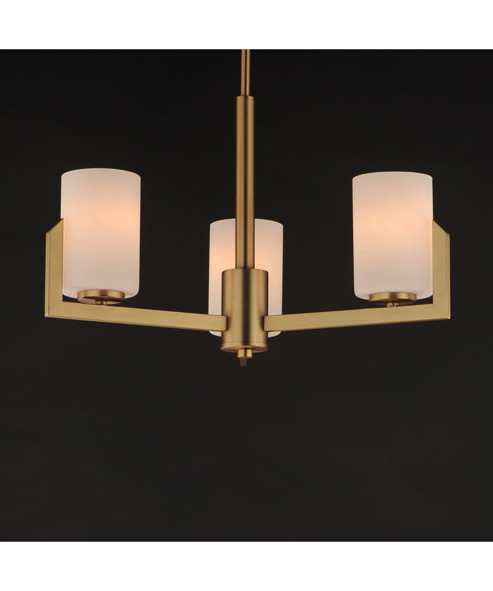 Dart 3-Light Chandelier Natural Aged Brass