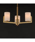 Dart 3-Light Chandelier Natural Aged Brass
