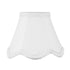5"W x 4"H Down White Scallop Stretch Clip-on Candelabra Lampshade