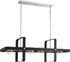 42"W Prana 4-Light Pendant Matte Black / Brushed Nickel
