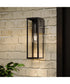 Ryle 1-Light Large Wall Lantern with Clear Glass Panels Matte Black