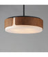 Draughtsman 18 inch Semi Flush Mount - Pendant Walnut / Black