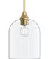 Ilia 1-Light Pendant with Clear Glass Shade Brushed Gold