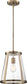 11"W Bruge 1-Light Pendant Burnished Brass / Clear