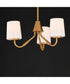 Durham 3-Light Chandelier Natural Aged Brass