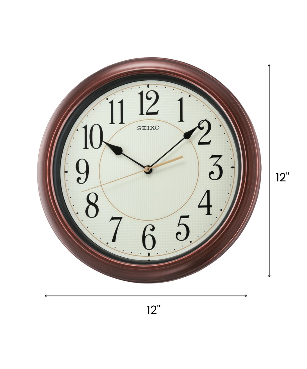 Wood Finish Numbered Wall Clock