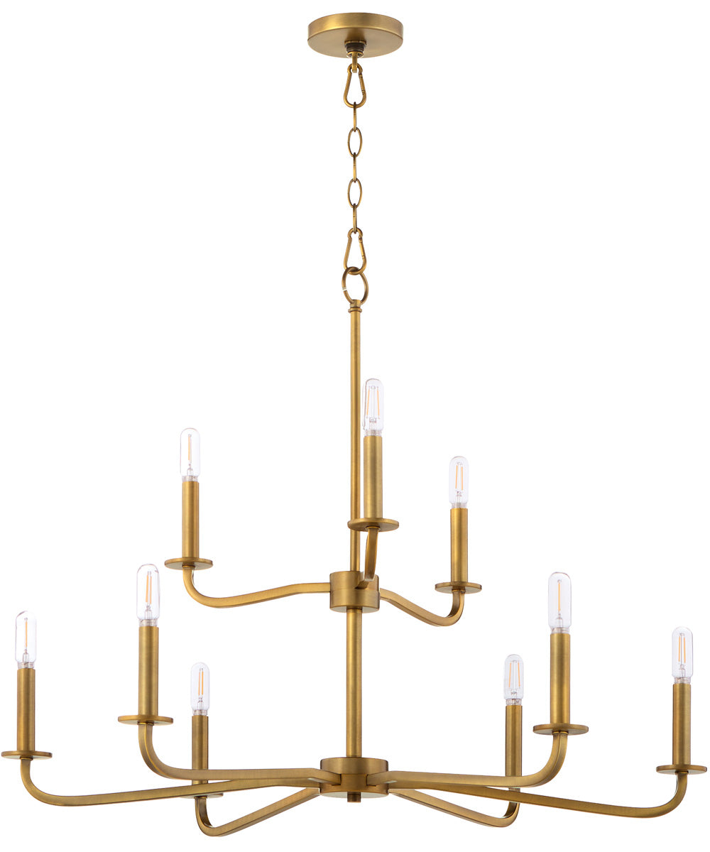Rutherford 9-light Chandelier Brushed Brass