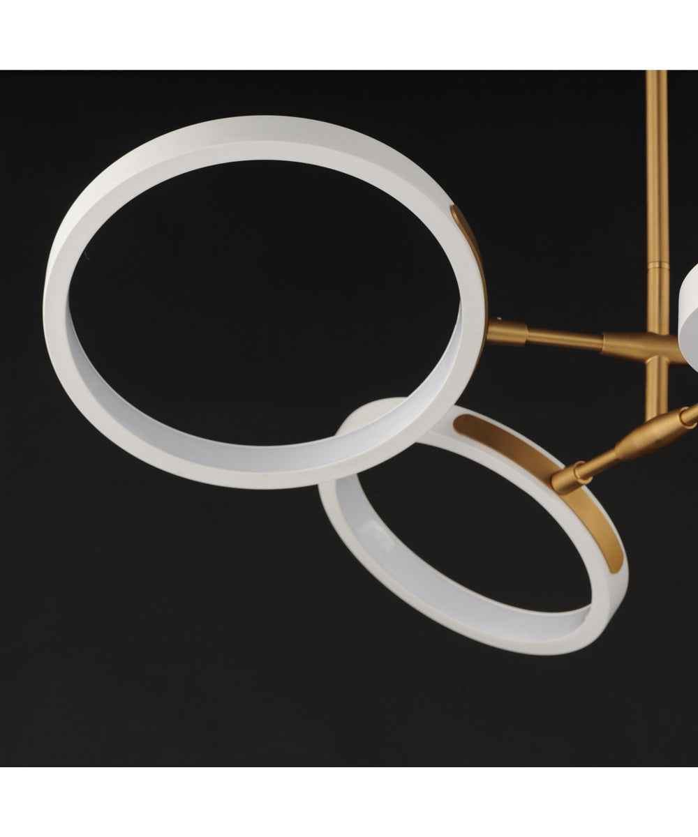 Hoopla 4-Light LED Pendant White/Gold