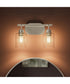 Reines 2-Light Bath Vanity with Clear Glass Shades Brushed Nickel