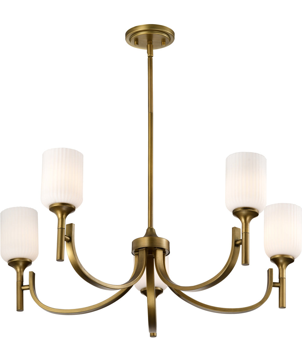 Solara 5-Light Chandelier Natural Brass