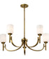 Solara 5-Light Chandelier Natural Brass