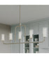 Mack 5-Light Linear Chandelier with Layered Glass Shades Brushed Nickel