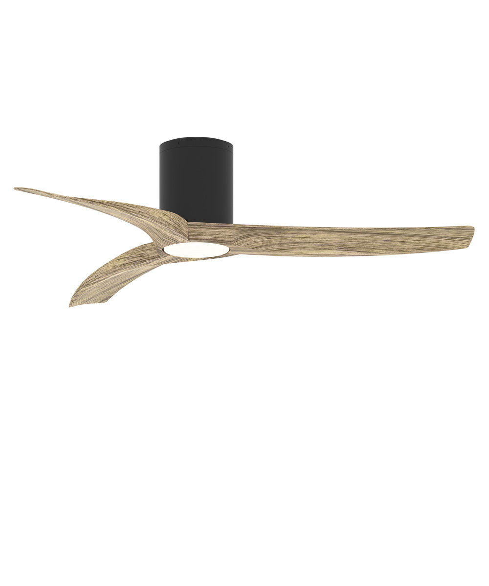Drifter 52 inch Outdoor Hugger Fan w LED Black / Driftwood