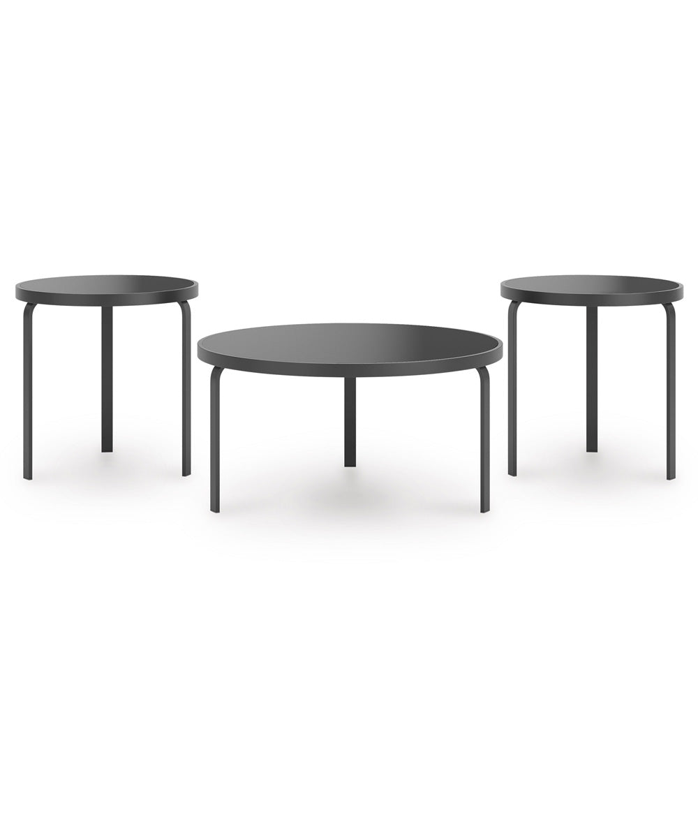 Dorylin Occasional Table Set Set of 3 Black