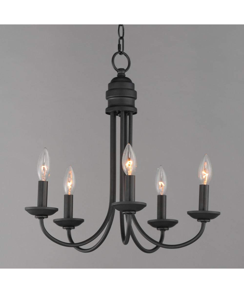 Logan 5-Light Candle Chandelier Black