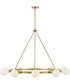 Orla 10-Light Large Single Tier Chandelier in Lacquered Brass