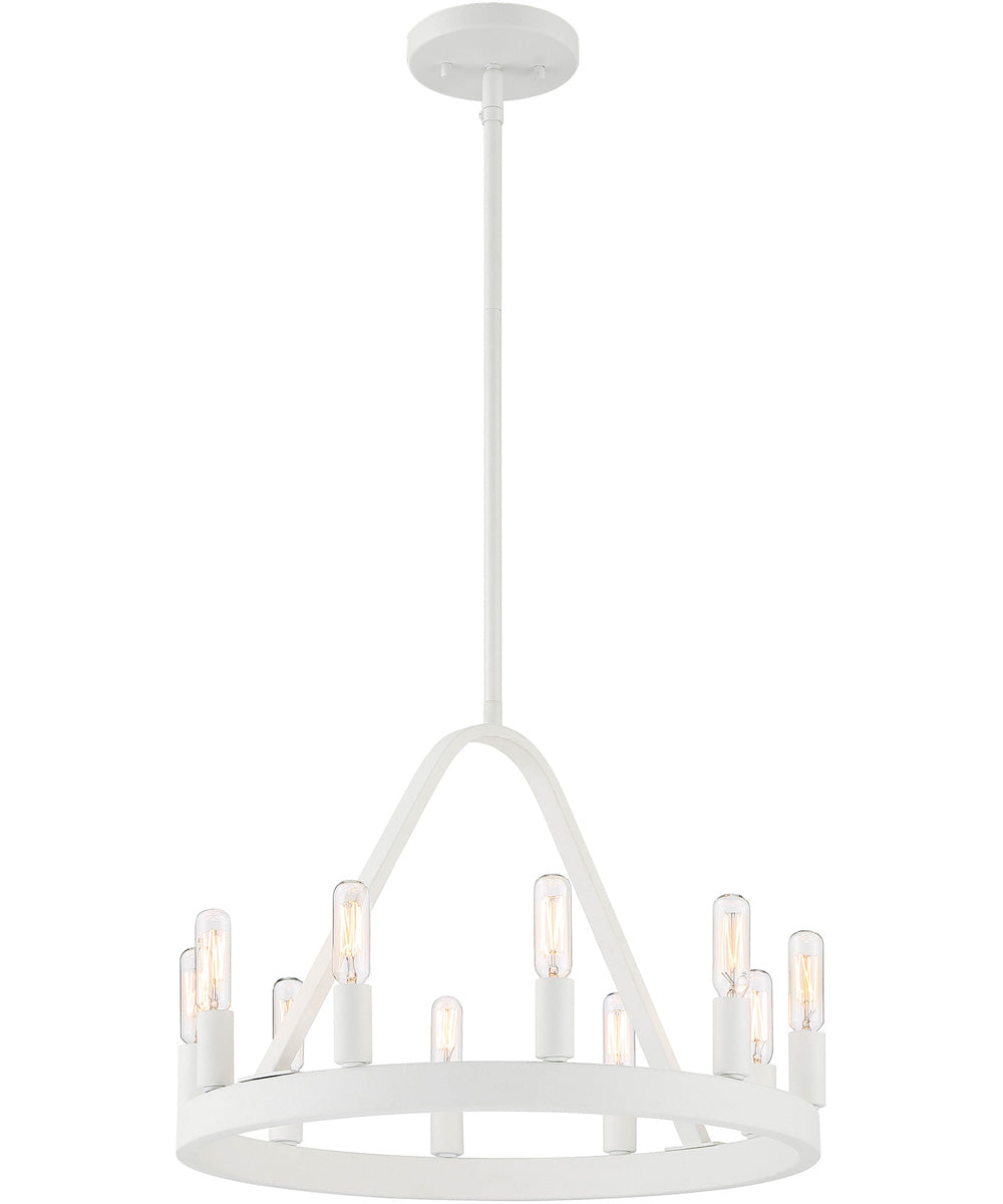 Carousel 10 Light Chandelier Matte White